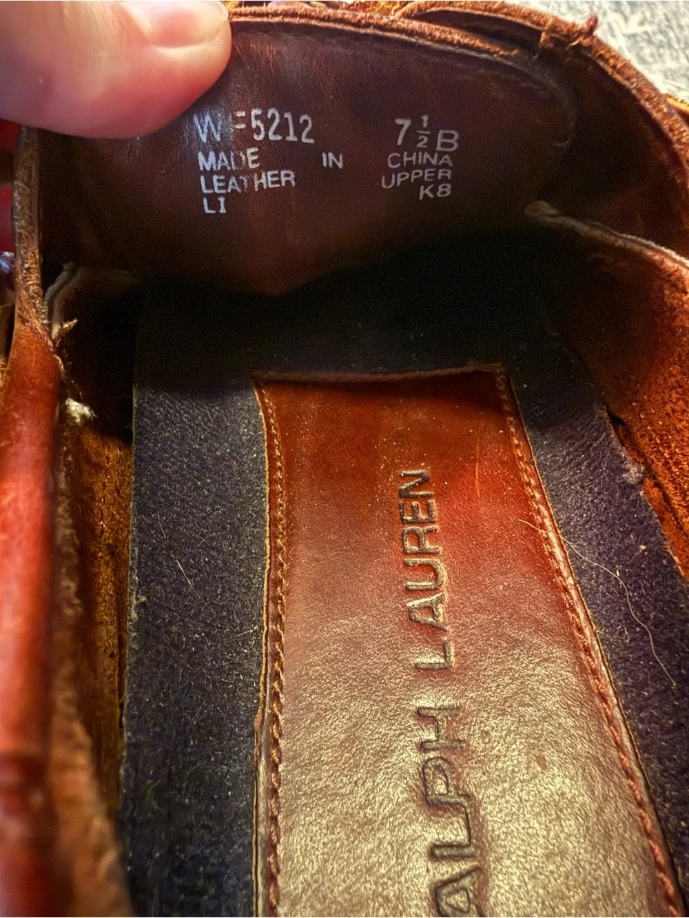 Ralph‎ Lauren Ranger Brown Leather Lug-Soled Boat Shoes Moc-Toe Ivy League 7.5